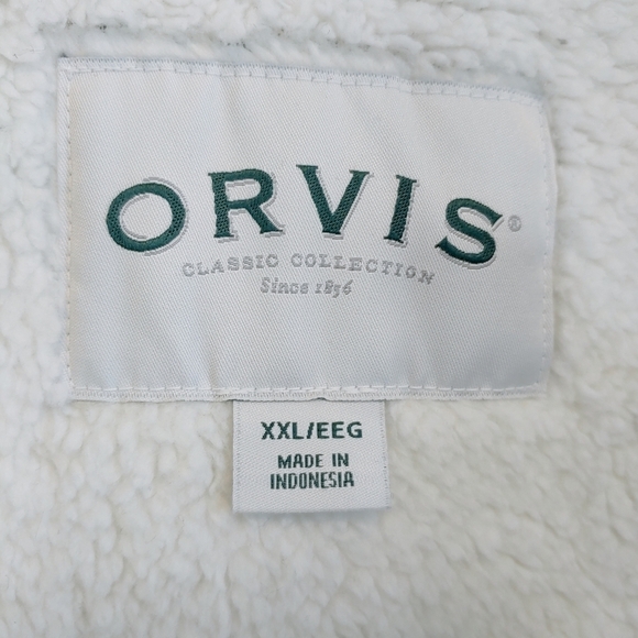 Orvis Men's Black Quarter Zip Fleece Lined Pullover Sweater Sz XXL - Picture 8 of 12